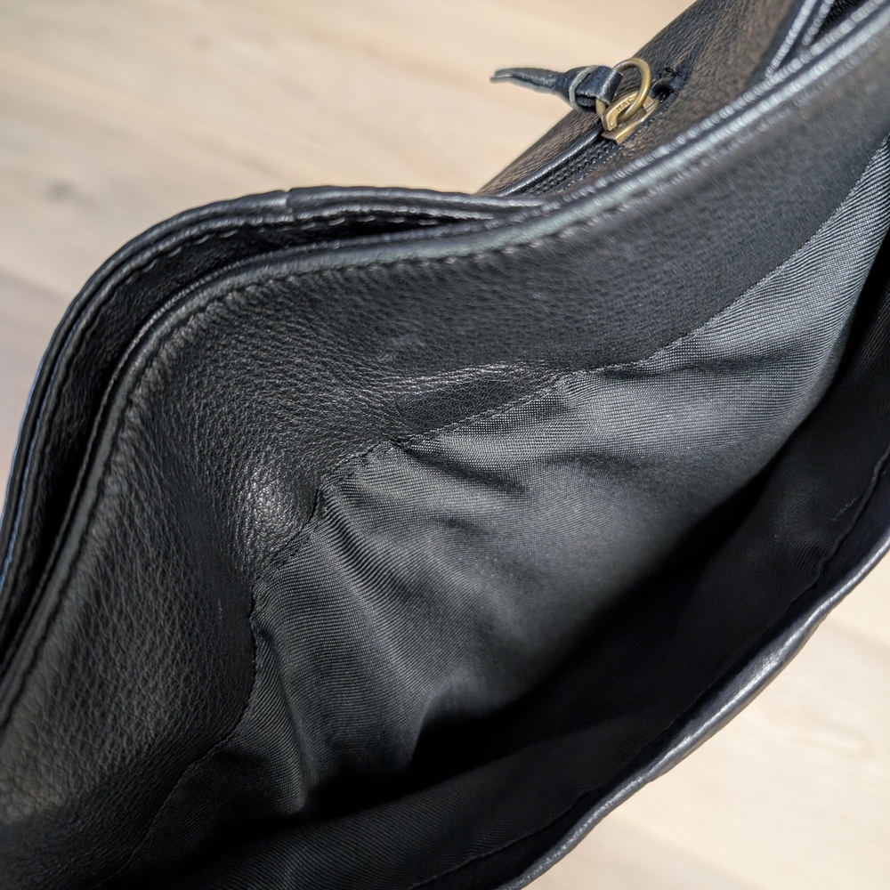 The Sak Black Leather Shoulder Bag with Braided Handle - Picture 5 of 11